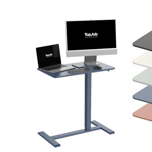 TopJob ANYDESK NEST mobile standing desk, portable, hidden wheels, multi-use table.