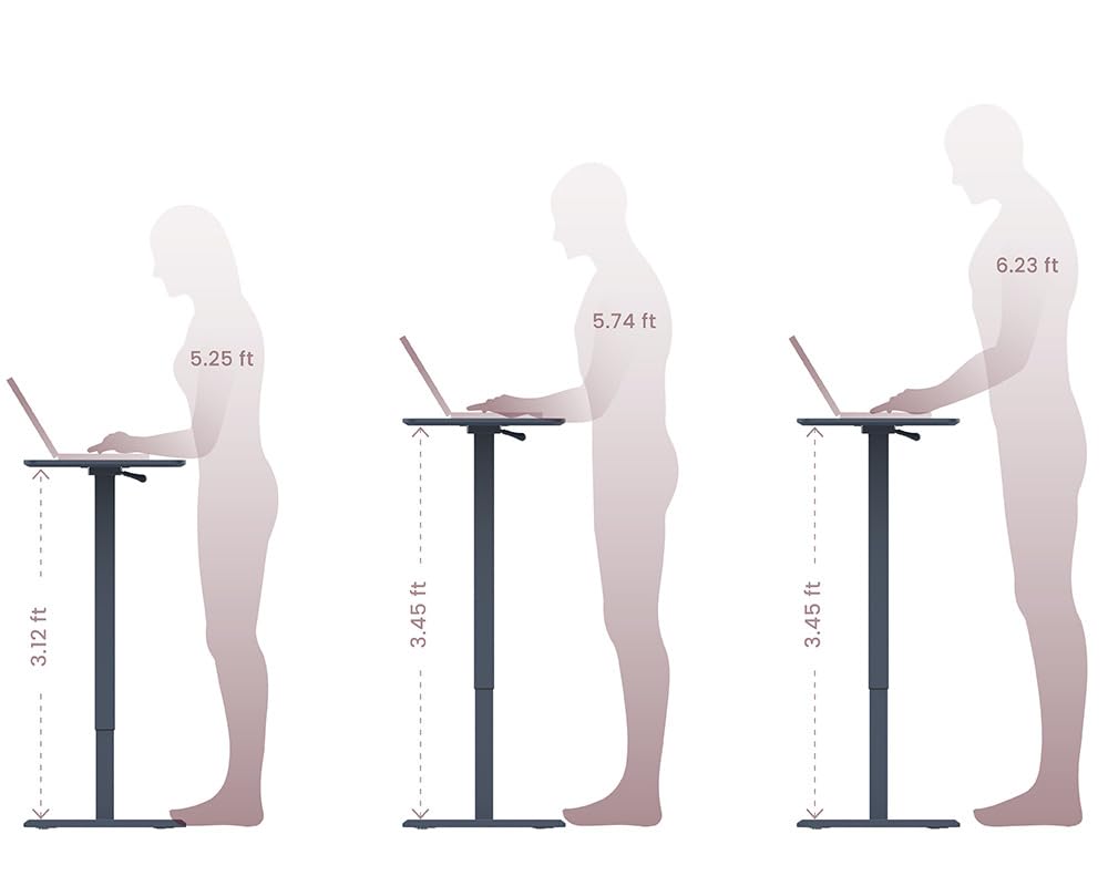 TopJob ANYDESK NEST mobile standing desk, portable, hidden wheels, multi-use table.