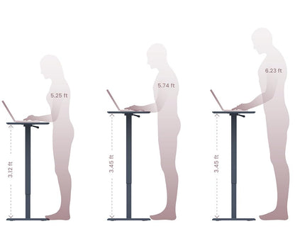 TopJob ANYDESK NEST mobile standing desk, portable, hidden wheels, multi-use table.