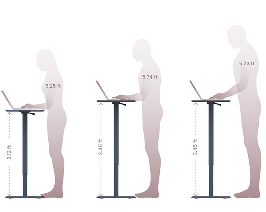 TopJob ANYDESK NEST mobile standing desk, portable, hidden wheels, multi-use table.