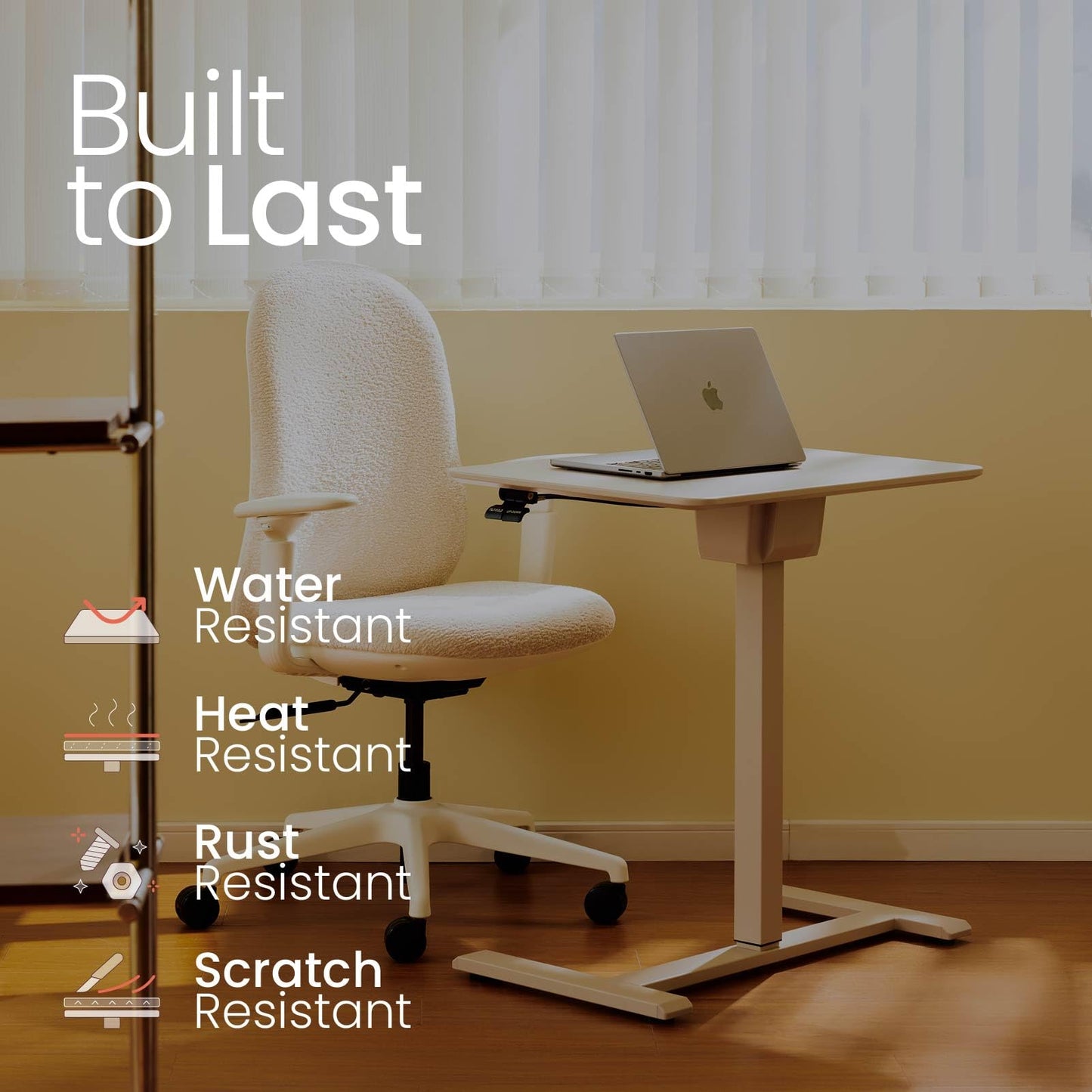 TopJob ANYDESK FOLD standing desk, portable, foldable, lockable wheels.