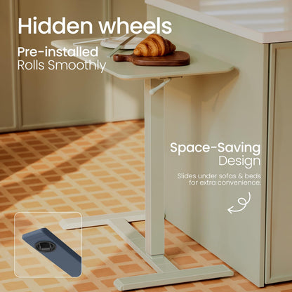 TopJob ANYDESK NEST mobile standing desk, portable, hidden wheels, multi-use table.