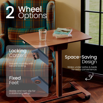 TopJob ANYDESK FOLD desk, rolling stand desk for home, bedside or kitchen use.