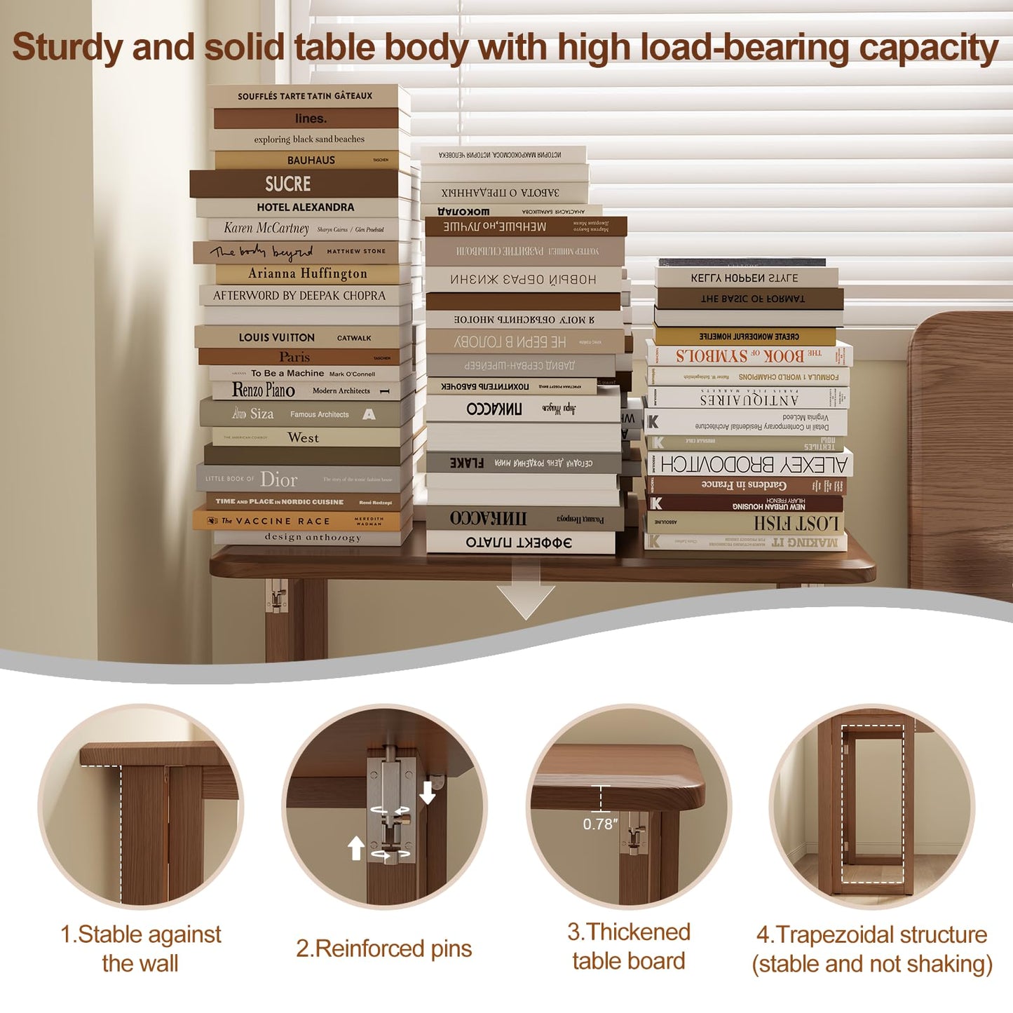 WoodsWhisper folding desk, solid wood, compact, no assembly, modern design.